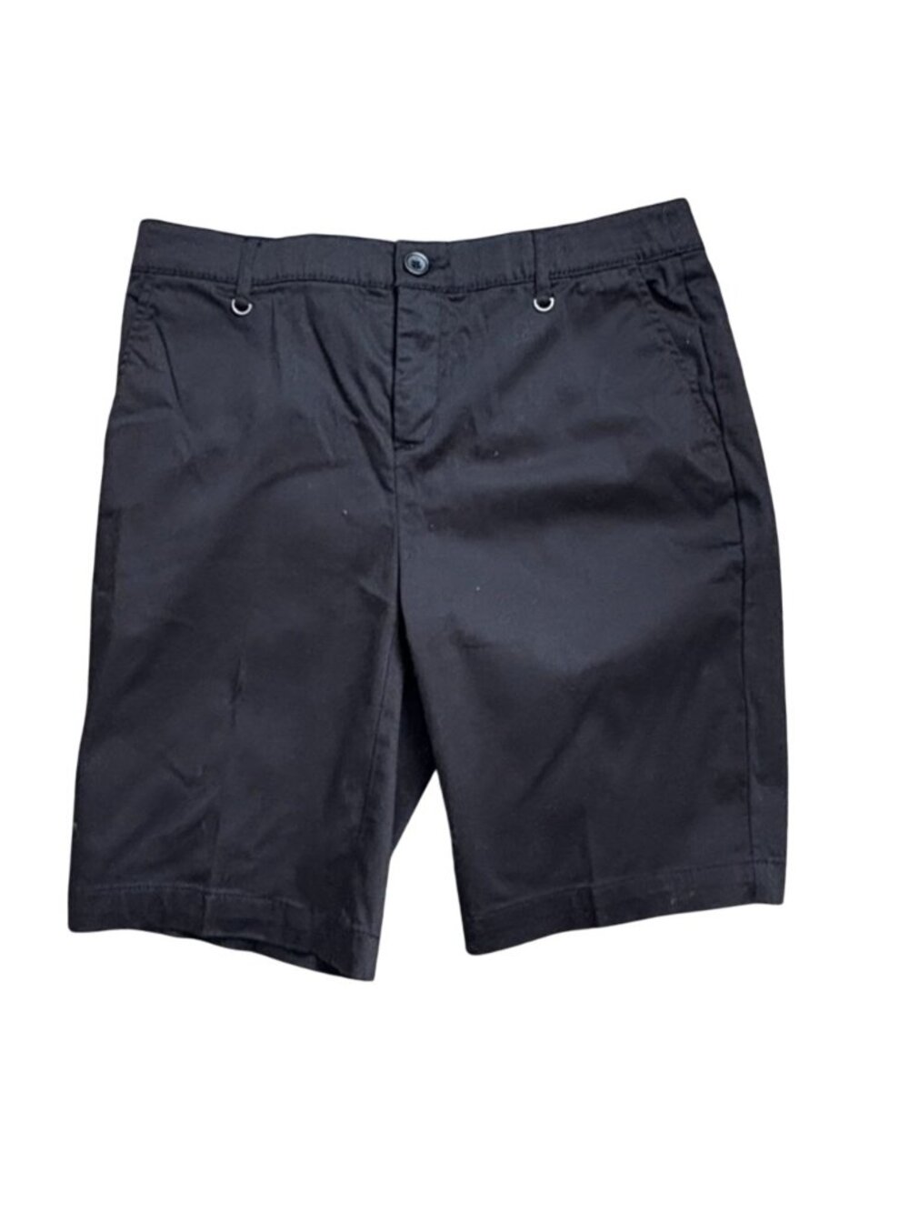 Intro. Love The Fit Womens Bermuda Style Shorts-Black-6-GUC